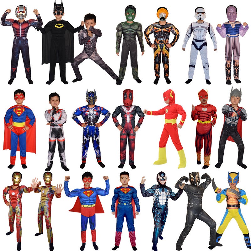 Halloween Avengers Costume Children'S Conjoined Muscle Suit Spider Iron Man Hulk Conjoined Muscle Suit - Image 3